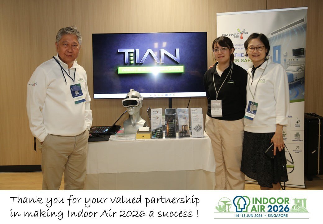 TIAN Building Engineering als Gold Sponsor der Indoor Air 2026 in Singapur