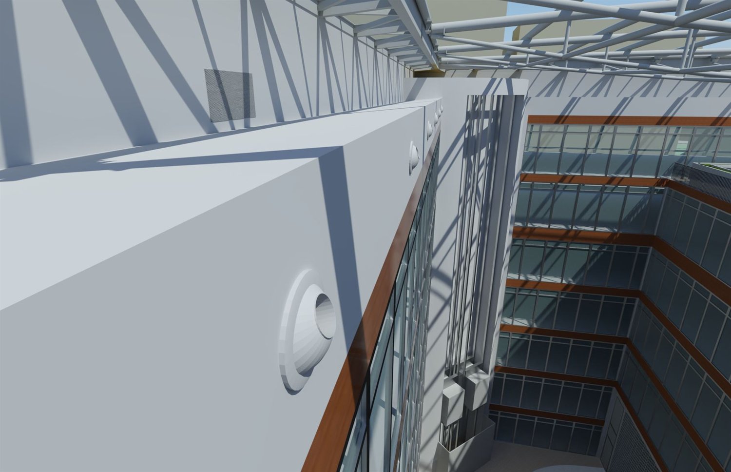 BIM-Innenmodell eines Atriums als Ausgangspunkt einer Str&ouml;mungssimulation